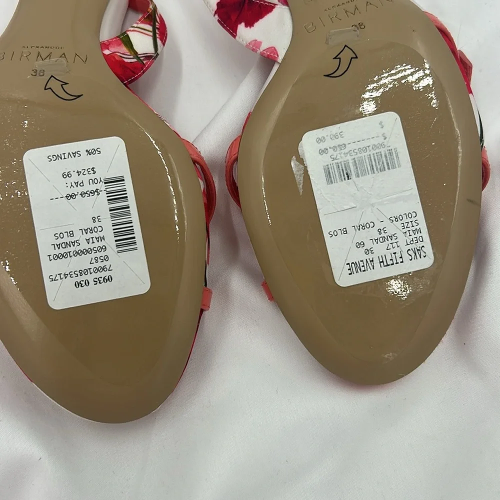 Alexandre Birman Maia 60 Canvas & Leather Slingback Sandal, Pink size 38/8 - Picture 8 of 11